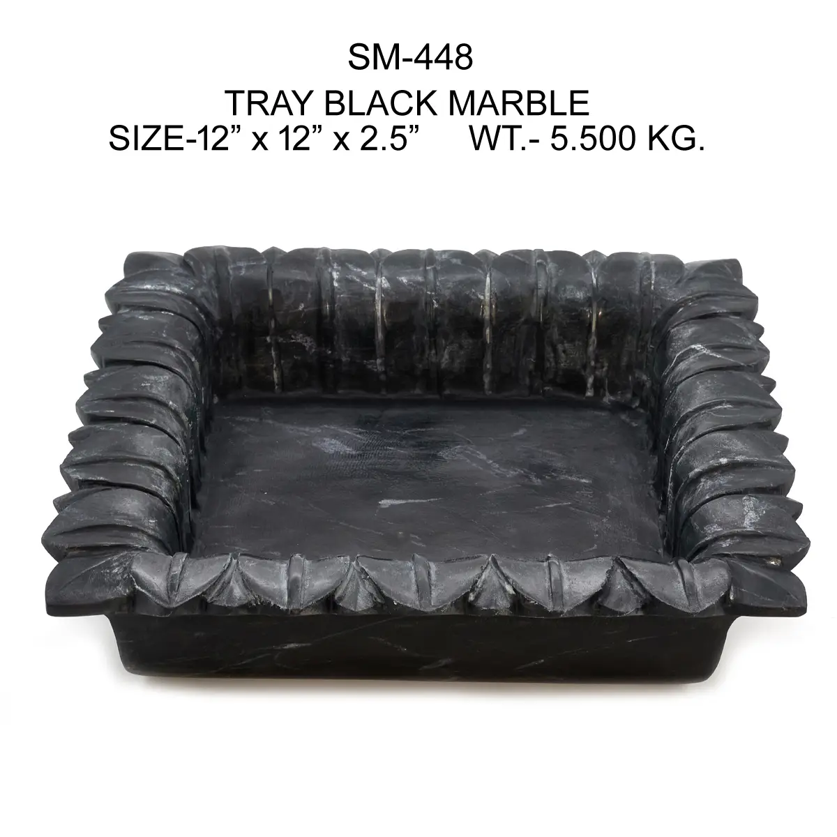 TRAY BLACK MARBLE